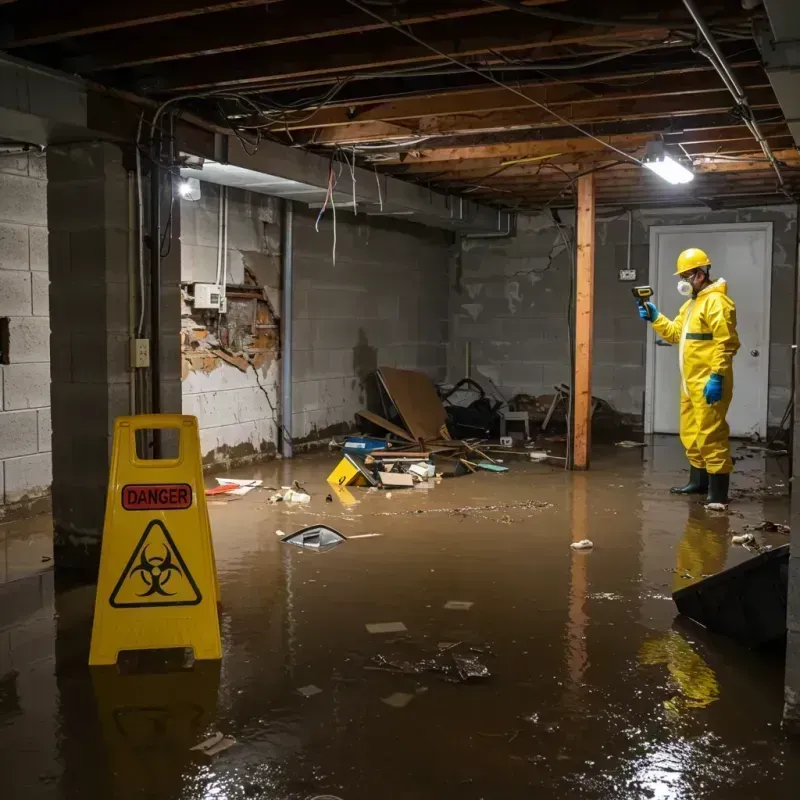 Flooded Basement Electrical Hazard in Trenton, NE Property